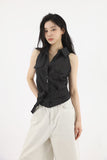 ST Back Slit Sleeveless Shirt