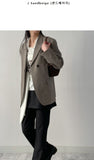 Unbalanced One Button Loose Fit Single Jacket