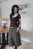 Aid color matching collar tee