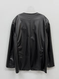 Scarlett No Collar Overfit Leather Jacket