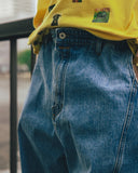 [AG] Wide Curved Denim Pants