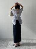 Yoru Belted Half Blouse