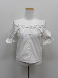 [Short sleeve ver.] Beans Off-Shoulder Crop Blouse