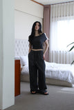 Off-Layer Shirring Halter Top