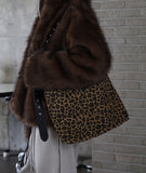 Leopard Belt Bucket Bag