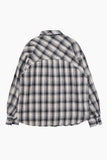 Cutline rough check shirt