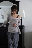 Oat Slim Deep U-Neck Knit