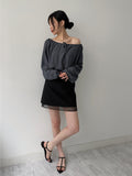 Meringue Two Way Shirring Loose Fit Blouse