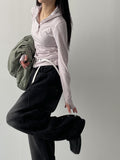 [unisex] Pocket banding balloon wide denim