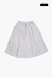Brick check midi skirt