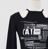 Meaty Lettering Crop T-Shirt
