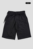Folding waist bermuda pants