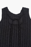 Back ribbon see-through sleeveless