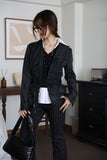 Lace leather belt
