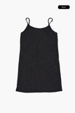 Linen see-through knit one piece