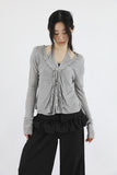 Ronnie Frill Cardigan Halter Tee