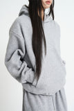 Fleece crop pullover hood