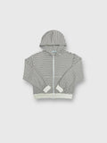 Pars Cropped Striped Zip Up