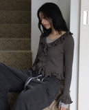 Barbie Ruffle Knit Cardigan