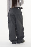 Space pier wide cotton pants
