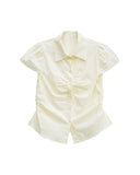 PUFF SLEEVE SHIRRING BLOUSE