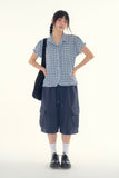 Easy sweat cargo bermuda pants