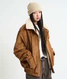 Suede fur lining mustang jacket