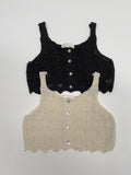 Punching See-through Knit Vest