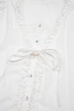 Layer frill puff blouse