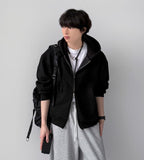 Bonded Crop Hood Zip-Up