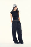 Modish ribbed cap sleeve t-shirt