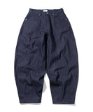 UNMEASURED STRIPE DENIM BALLOON PANTS