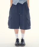 Easy sweat cargo bermuda pants