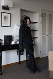 Rivet belt bootcut pants