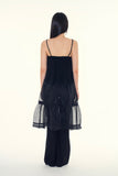 Pure shirring sleeveless blouse