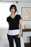 Lier Double Collar Short Sleeve Tee