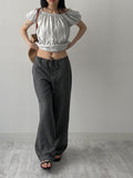 Ethnic Seersucker Wide Pants