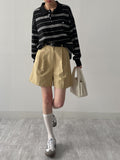 Symbol Stripe Overfit Collar Knit