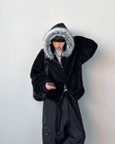 Bless Fur Hood Zip-up