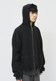 Poen Striped Pigment Zip Hoodie