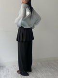 Object wrap skirt slacks
