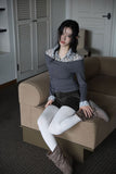 Peril check long sleeve shirt top