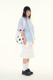 Bubble frill midi skirt