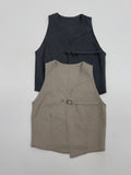 Vintage Buckle V-Neck Vest