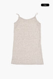 Linen see-through knit one piece