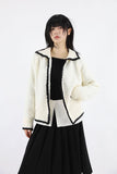 Carrie Color Matching Collar Cardigan