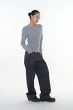 Ghibli pattern cotton wide pants