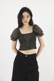 Moti Smoke Crop Blouse