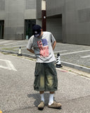 USA Flag Crop Short Sleeve Tee