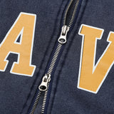 Navy Washed Zip Hoodie